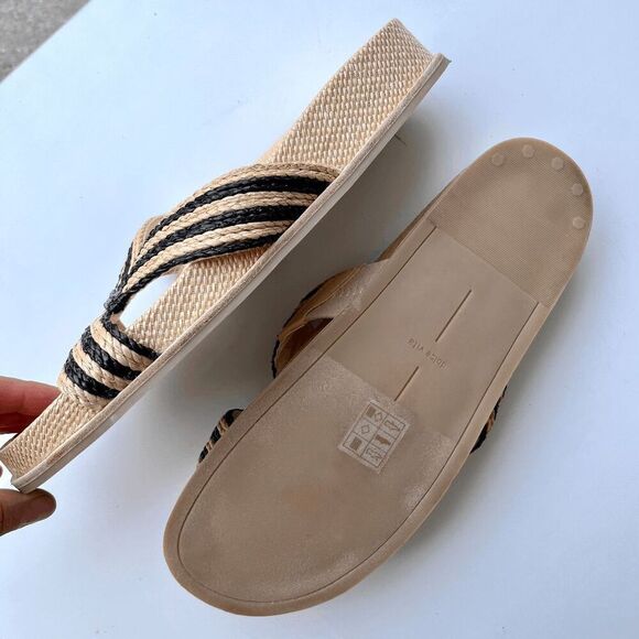 Dolce Vita Selda Raffia Slide Sandals Cork Look Sole Women’s Sz 8.5 - Picture 5 of 9